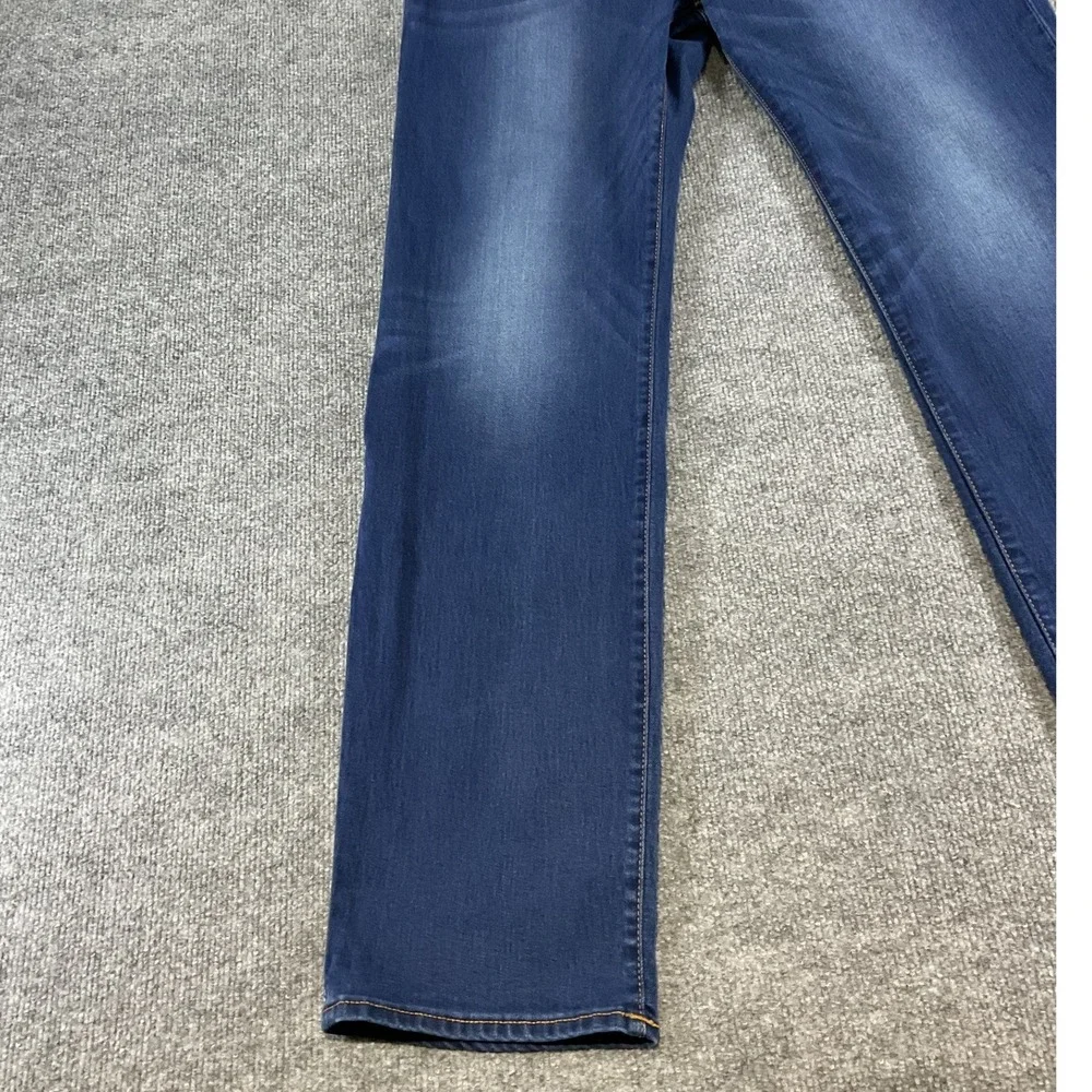 True Religion Billie Mid Rise Straight Jeans Womens 38x34 Blue Stretch Denim